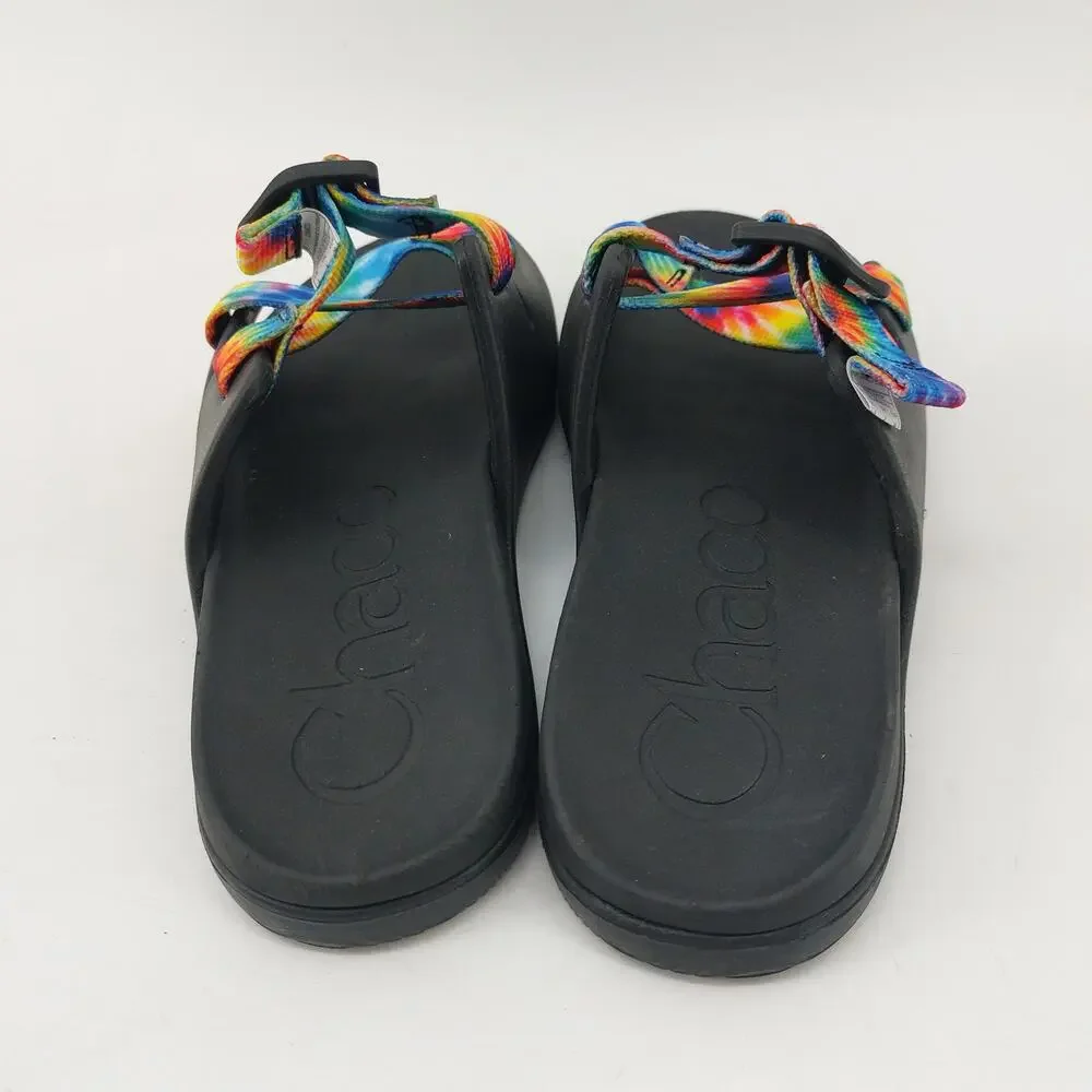 Chaco Chillo Kids Unisex Size 5 Sandals Tie Dyle Slip On Slides